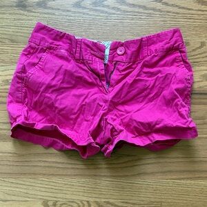 J. Crew Hot Pink High Waist Cotton Shorts